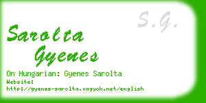 sarolta gyenes business card